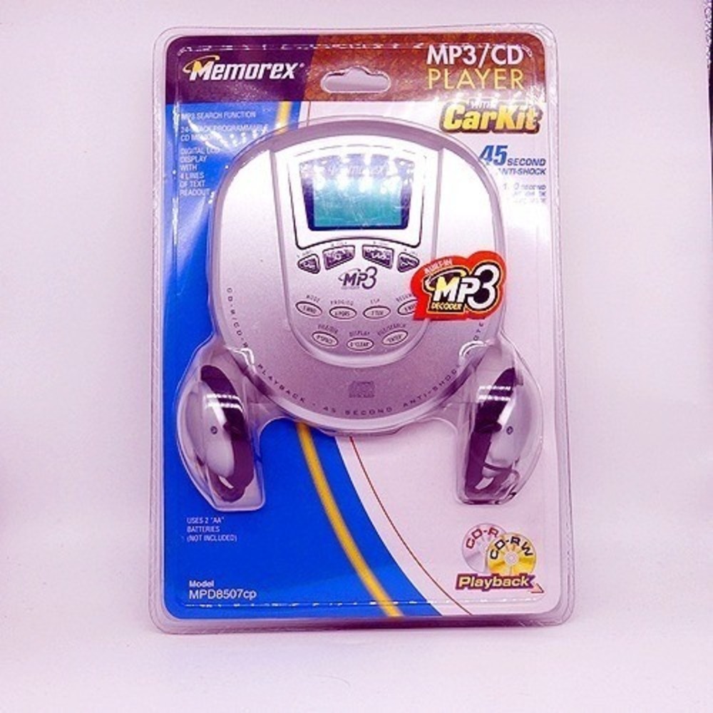 Memorex Digital MP3 CD Player Model MPD8507CP With CarKit NEW NOS
